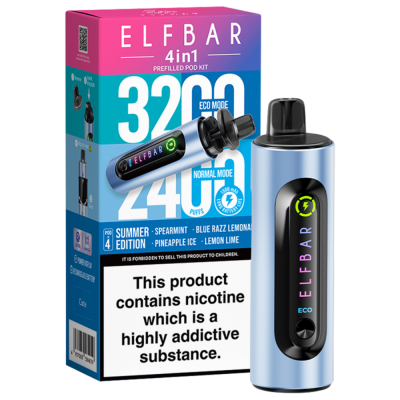 Elfbar 4 in 1 3200 Puffs Rechargeable Battery - Summer Edition
